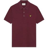 Lyle & Scott Men's Plain Polo Shirt in Burgundy | Size: Large