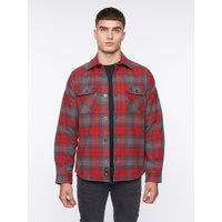Duck&Cover Men's Willington Overshirt in Red | Size: Small