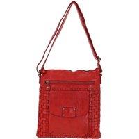 'Estasi' Woven Classic Large Leather Vintage Crossbody Bag