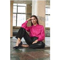 Star by Julien Macdonald Women's Faux Leather Wide Leg Trousers in Black | Size: 20