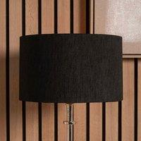 Ruma Black Slubbed Faux Silk Gold Lined Cylinder Shade for Floor Lamp | Size: 18 inches