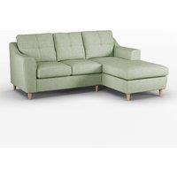Baxter Fabric L Shaped 3 Seater Corner Sofa With Chaise Right Hand Facing - Charcoal, Silver, Oatmeal or Sage