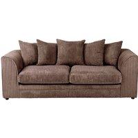 SquareBoxx Lennox Sofa Set 3 Seater in Chocolate