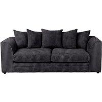 SquareBoxx Lennox Sofa Set 3 Seater in Black