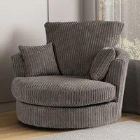 SquareBoxx Lennox Swivel Chair in Grey