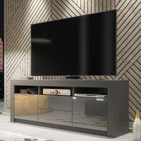 Creative Furniture TV Unit 160cm Modern - Dark Grey with High Gloss Doors