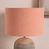 Ruma Dusky Pink Linen Cylinder Shade For Floor Lamp | Size: 18 inches