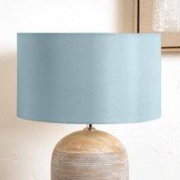Ruma Duck Egg Silk Lined Cylinder Lamp Shade for Table Lamps in Blue | Size: 16 inches