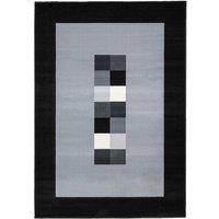 Kukoon Runner Rug Black Grey Modern Abstract Long Hallway Rugs | Size: 160 cm x 230 cm