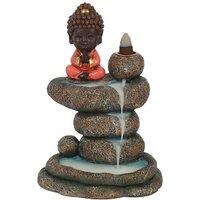 KDMD Red Buddha & Rock Pond Backflow Incense Burner