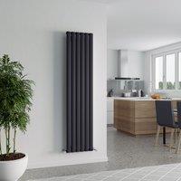 Agadon Berlin Designer Aluminium Radiator in Dark Grey | Size: 1800mm x 555mm