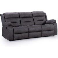 Monty Grey Fabric Manual Reclining 3 Seater Sofa