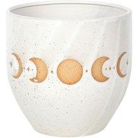 KDMD Moon Phase Plant Pot in White