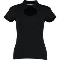 Kustom Kit Women's Keyhole Top in Black | Size: 8-10