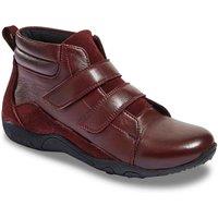 Chums Women's Wide Fit Waterproof Leather Boot in Dark Red | Size: 4