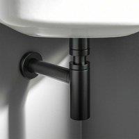 Nes Home Universal Bathroom Basin Sink Bottle Trap Waste Premium Matte Black