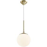 Nordlux Grant Pendant Light Brass Glass Dining Room E14 Mains 15cm in Gold