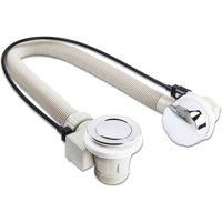 Nes Home Pop Up Bath Waste Trap With Overflow in White