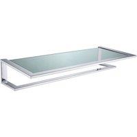 Nes Home Chrome Towel Shelf Rack in Silver