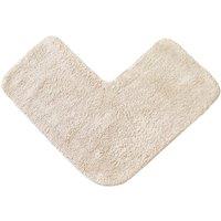 Allure Bath Fashions Corner Shower Mat 100% Cotton in Beige