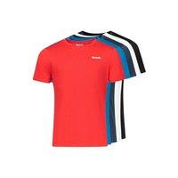 Bench Men's 5 Pack Cotton 'Noah' T-Shirts in Red | Size: Medium