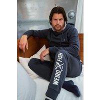 Weird Fish Men's Ainsley Jersey Joggers in Navy | Size: 38