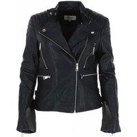 Ashwood Leather Women's 'Soho' Real Leather Biker Jacket in Black | Size: 10