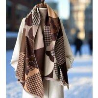 Lemon Daisy Accessories Women's Avery Winter Scarf Shawl in Dark Brown