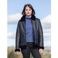 Lakeland Leather Women's 'Cartmel' Sheepskin Jacket in Black | Size: 12