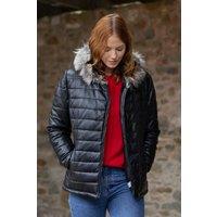 Lakeland Leather Women's 'Ennerdale' Quilted Leather Jacket in Black | Size: 14