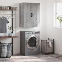 Berkfield Home Wall Mounted Cabinet Grey Sonoma 69.5x34x90 cm Engineered Wood