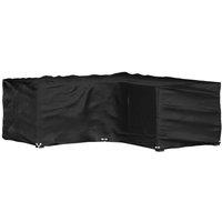 Berkfield Home L-Shaped Garden Furniture Cover 12 Eyelets 185x185x70 cm in Black | Size: 185 x 185 x 70 cm