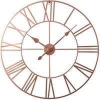 Home Garden Direct EOS - Skeleton Wall Clock with Roman Numerals - 80x80cm in Copper | Size: 80x80 cm