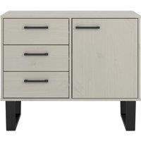 Core Products Texas Small Sideboard With 1 Door, 3 Drawers - H73.6cm x W90cm x D43cm in Grey