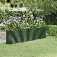 Berkfield Home Garden Raised Bed Powder-coated Steel 260x40x68 cm Green | Size: 260 x 40 x 68 cm