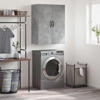 Berkfield Home Wall Mounted Cabinet Concrete Grey 69.5x34x90 cm Engineered Wood