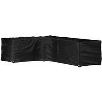 Berkfield Home L-Shaped Garden Furniture Cover 16 Eyelets 210x260x80 cm in Black | Size: 210 x 260 x 80 cm