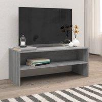Berkfield Home TV Cabinet Grey Sonoma 100x40x40 cm Engineered Wood | Size: 100 x 40 x 40 cm