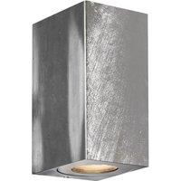 Nordlux Modern Outdoor Wall Light Silver Galvanized steel GU10 Coastal/Marine Safe - Mains Powered, IP44