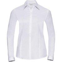 Russell Women's Herringbone Long Sleeve Work Shirt in White | Size: 4XL