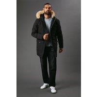 Maine Men's Black Four Pocket Hooded Parka | Size: 2XL