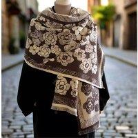 Lemon Daisy Accessories Women's Talie Winter Scarf Shawl in Dark Brown