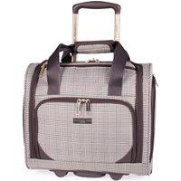 London Fog Camberley 15 Underseat Wheeled Flight Bag Soft Shell Cabin Bag in Brown | Size: Mini Cabin