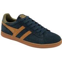 Gola Men's 'Equipe Suede II' Suede Lace-Up Trainers in Navy | Size: 6