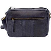 PRIMEHIDE Women's 'Arizona' Leather Camera Style Bag in Navy