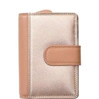 PRIMEHIDE Women's 'London Metallic' RFID Leather purse in Metallic Gold