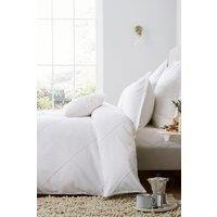 Murmur 'Cora' Cotton Sateen Duvet Cover in White | Size: Single