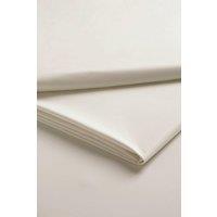 CHRISTY 400TC Luxury Cotton Sateen Plain Dye Bedding Flat Sheets in Cream | Size: Super King Flat