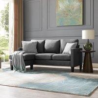 Home Detail Leah 3 Seater Fabric Sofa L-Shaped Chaise Left or Right Hand Corner in Grey