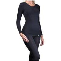 SOCKSHOP Heat Holders Women's 1 Pack Long Sleeved 0.39 Tog Thermal Vest in Black | Size: S/M